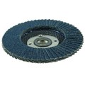 Weiler 4-1/2" Abrasive Flap Disc, Flat (TY27), 40Z, 5/8"-11 UNC 31408